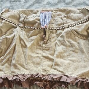 Tan Ruffled Skirt